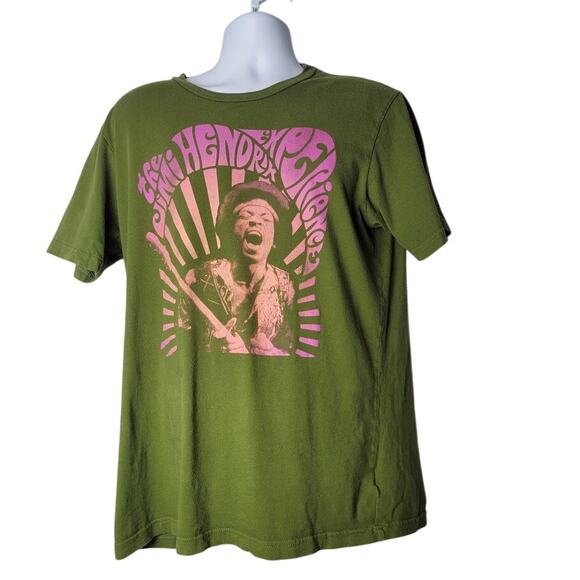 GAP Jimi Hendrix Experience Tee Green M Tall Psychedelic Graphic Band Shirt - Picture 1 of 9